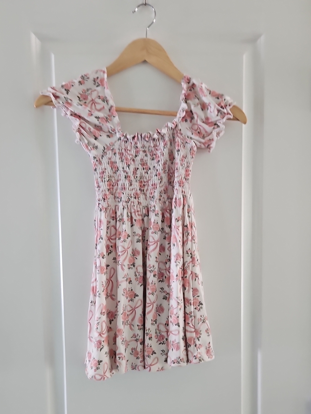 Angel Dear Pink Floral Smocked Dress